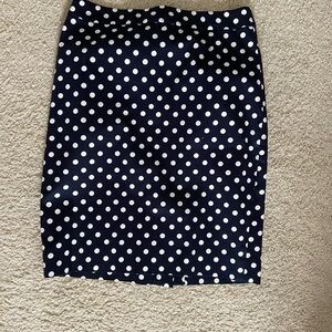 J. Crew The Pencil Skirt Navy and White